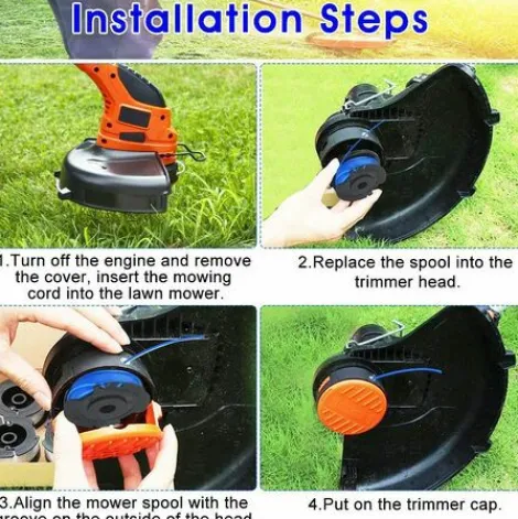 * 4 Bobines De Fil Triomphe Pour Debroussailleuse Bobine De Rechange Pour Coupe-Bordure En Nylon Bobine Fil Coupe Bordure Bobine De Remplacement A Alimentation Automatique Pour Tondeuse A Gazon> Accessoire Pour Tondeuse Et Autoportée