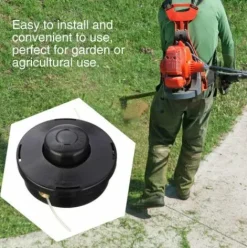 * Aougo Trimmer Head,Trimmer Head Replacement Mower Cutting Heads Parts Brush Cutter Accessories Black><noscript><img width=