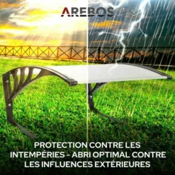 * Arebos Garage De Tondeuse Robot | Abri Pour Robot | Taille 102 X 79 X 46 Cm | Resistant Aux Intemperies + Protection Uv | Avec Pieds En Metal | Materiel De Montage Inclus><noscript><img width=