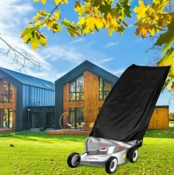 * Asupermall Housse De Tondeuse A Gazon Avec Revetement Impermeable Pare-Soleil Housse De Protection Anti-Dechirure Aux Uv Housse Avec Cordon De Serrage, Noir Noir><noscript><img width=