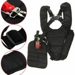 * Bares Harnais A Double Bandouliere Epaule Rembourree Boutonnage Securite Pour Debroussailleuse Tondeuse Stihl Husqvarna Echo><noscript><img width=