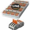 * Bearsu Bornes De Connexion Automatique, Rapide Connecteur De Fil De Cable, Connecteur A Ecrou A Levier, Assortiment De Conducteurs Connecteurs De Fils Compacts Spl-3 (Paquet De 12)> Accessoire Pour Tondeuse Et Autoportée