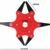 * Bf Trou De Montage 25 Mm Tete De Coupe A Six Feuilles Tete D'Herbe Accessoires De Tondeuse A Gazon Lame De Debroussailleuse Coupe-Herbe De Desherbage Universel> Accessoire Pour Tondeuse Et Autoportée