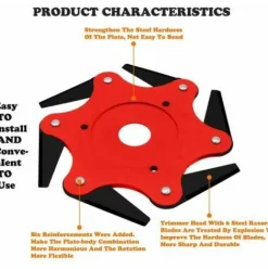 * Cisea Tete De Coupe Exterieure Lame De Debroussailleuse Accessoires De Tete De Tondeuse A Gazon 6 Remplacement De La Tondeuse De Rasoir En Acier Avec Affuteuse De Lame (Kits D'Adaptateur Non Inclus)><noscript><img width=
