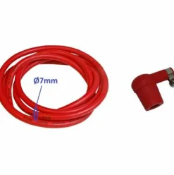 * Cyclingcolors Fil A Bougie 7Mm Rouge + Antiparasite Universel Rouge Tondeuse Tracteur> Accessoire Pour Tondeuse Et Autoportée