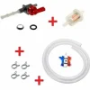 * Cyclingcolors Kit Essence Universel : Robinet M10 X 100 Rouge + Durite + Filtre + Collier> Accessoire Pour Tondeuse Et Autoportée