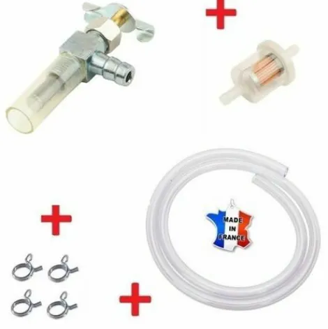 * Cyclingcolors Kit Essence Universel Avec Filtre : Robinet M10 X 100 + Durite + Filtre + Collier Tondeuse Tracteur> Accessoire Pour Tondeuse Et Autoportée