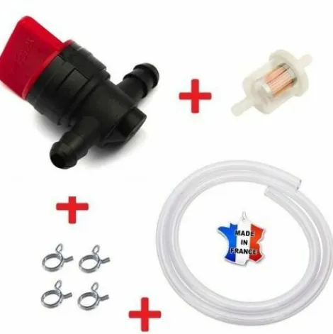 * Cyclingcolors Kit Essence Briggs Et Stratton 494768 493960 698183 : Robinet + Durite + Filtre + Collier Tondeuse Tracteur> Accessoire Pour Tondeuse Et Autoportée