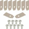 * Cyclingcolors 9X Lames De Robots Tondeuses + 9X Ecrous Compatible Avec Gardena Yardforc Serie R38 R40 R45 R50 R70 R75 R80 R100 R130 Sc600 Sc900 35X18Mm Acier Inoxydable> Accessoire Pour Tondeuse Et Autoportée