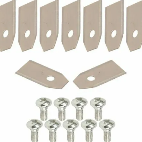 * Cyclingcolors 9X Lames De Robots Tondeuses + 9X Ecrous Compatible Avec Gardena Yardforc Serie R38 R40 R45 R50 R70 R75 R80 R100 R130 Sc600 Sc900 35X18Mm Acier Inoxydable> Accessoire Pour Tondeuse Et Autoportée