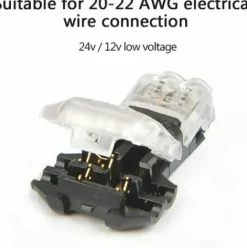 * Deckon 12Pcs Connecteurs De Cable En T, 12V Etanches Connecteur De Fil EÉlectrique A 2 Broches Connecteur Basse Tension Pour Connexion EÉlectrique Temporaire / Audio / Video / Eclairage><noscript><img width=