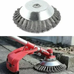 * Dontodent Roue En Fil D'Acier Tondeuse A Gazon Tete De Coupe-Herbe Brosse A Mauvaises Herbes Outil De Jardin Coupe-Herbe Brosse Fil D'Acier 8 Pouces><noscript><img width=