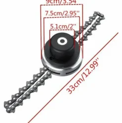 * Dontodent Tete De Fauche A Chaine Tete De Fauche A Chaine Tete De Faucheuse Irrigatrice Tete De Faucheuse Sarcleuse Noir Entretoise Universelle 25.4Mm> Accessoire Pour Tondeuse Et Autoportée
