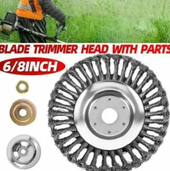 * Drillpro Tete De Coupe Tondeuse A Gazon De Jardin (8 Pouces)> Accessoire Pour Tondeuse Et Autoportée