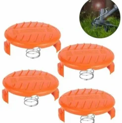 * Echoo Capuchons De Bobine, Ressorts Accessoires De Pieces De Rechange Couvercles De Capuchon De Bobine De Rechange Compatibles Avec Ressort Pour Bobine De Debroussailleuse Afs Materiau Abs Solide Et Durable (4Pcs)> Accessoire Pour Tondeuse Et Autoportée