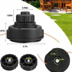 * Einemgeld 2 Lignes Tondeuse Fendue Universelle Tondeuse De Coupe Tondeuse Pour Ryobi Expand-It Noir> Accessoire Pour Tondeuse Et Autoportée