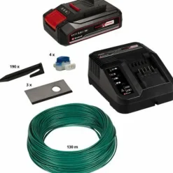* Einhell Kit D'Installation 500M Pour Robot-Tondeuse Freelexo (Jusqu'A 500M , 3 Lames, 130M Cable Peripherique) Livre Avec Batterie 2,5Ah Et Chargeur><noscript><img width=