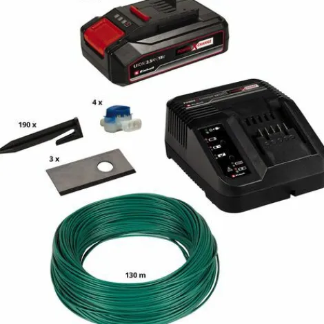 * Einhell Kit D'Installation 500M Pour Robot-Tondeuse Freelexo (Jusqu'A 500M , 3 Lames, 130M Cable Peripherique) Livre Avec Batterie 2,5Ah Et Chargeur> Robot Tondeuse