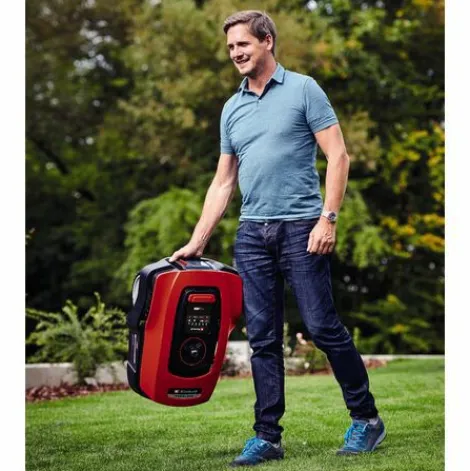 * Einhell Robot Tondeuse Sans Fil Freelexo 450 Bt Power X-Change (18V, Surface 450M2, Application Bluetooth) Livre Avec Kit D'Installation Et Batterie 2,0Ah> Robot Tondeuse