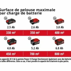 * Einhell Tondeuse A Gazon Sans Fil Rasarro 36/38 Power X-Change (36V, Reglage Centralise De Hauteur De Coupe A 6 Positions, Un Obturateur Mulching) Livre Avec 2 Batteries 4,0 Ah Et Chargeur Rapide><noscript><img width=