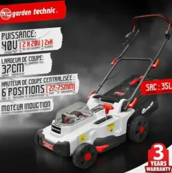* Elem Garden Technic Tondeuse Rechargeable 40V (2X20V) 37Cm Elem Garden> Tondeuse À Batterie