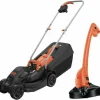 * Ensemble De Coupe-Bordures Avec Tondeuse A Gazon Black & Decker 250W/1000W> Tondeuse Électrique Filaire