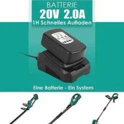 * Fixkit Coupe Bordure Sans Fil, Charge Rapide 1H, Batterie Li-V 20V, Cercle De Coupe De 230 Mm, Poignee Reglable,Debroussailleuse Angle De Reglage De 180 , 10 Lames En Plastique> Tondeuse À Batterie