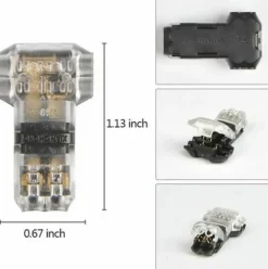 * Flyme 12Pcs Connecteurs De Cable En T, 12V Etanches Connecteur De Fil EÉlectrique A 2 Broches Connecteur Basse Tension Pour Connexion EÉlectrique Temporaire / Audio / Video / Eclairage><noscript><img width=