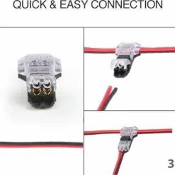 * Flyme 12Pcs Connecteurs De Cable En T, 12V Etanches Connecteur De Fil EÉlectrique A 2 Broches Connecteur Basse Tension Pour Connexion EÉlectrique Temporaire / Audio / Video / Eclairage><noscript><img width=