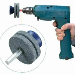 * Fr-Life Br-Vie 2 Affuteurs De Lame De Tondeuse A Gazon Double Couche,Esistant A L'Usure Adapte A La Plupart Des Perceuses EÉlectriques Ou Perceuses A Main Professionnelle Accessoire Perceuse De Fichier Rotatif><noscript><img width=