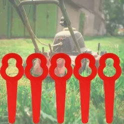 * Fvbjd 20 Pcs Lames De Tondeuse Pour Rt250 Jardin Pelouse Tondeuse Accessoires,Lames De Rechange,Couteau En Plastique, Coupe-Bordures Sans Fil><noscript><img width=