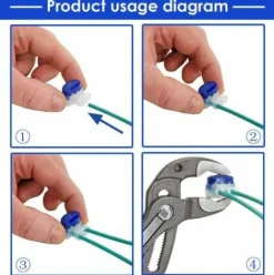 * Fvbjd 18 Pieces Connecteurs De Cable Remplis Des Resines, Connecteurs Pour Cable Peripherique, 314 Connecteurs De Cable Etanche 3 Trous, Parfait Pour Jardin & Exterieur Et Tondeuse Robot><noscript><img width=