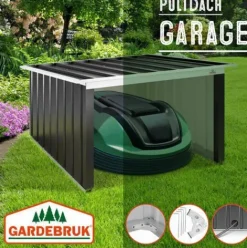 * Gardebruk Garage Robot Tondeuse Metal Resistant Intemperies 4 Piquets De Terre Herbe Tonte Pultdach Anthrazit (De)><noscript><img width=