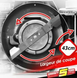 * Gardeopro Tondeuse 1800W 43Cm 2 Lames Gardeo Pro><noscript><img width=