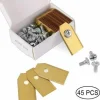* Groofoo 45 X Lames De Couteau En Titane Pour Toutes Les Tondeuses Robotiques Husqvarn/Automower/ Yardforce/Gardena(3G-0.75Mm) Avec 45 Vis, Lames De Rechange Pour Modeles 105,310,315,320,420,430X,R40I> Accessoire Pour Tondeuse Et Autoportée