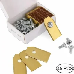 * Groofoo 45 X Lames De Couteau En Titane Pour Toutes Les Tondeuses Robotiques Husqvarn/Automower/ Yardforce/Gardena(3G-0.75Mm) Avec 45 Vis, Lames De Rechange Pour Modeles 105,310,315,320,420,430X,R40I> Accessoire Pour Tondeuse Et Autoportée