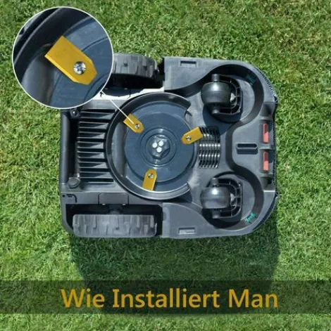 * Groofoo 45 X Lames De Couteau En Titane Pour Toutes Les Tondeuses Robotiques Husqvarn/Automower/ Yardforce/Gardena(3G-0.75Mm) Avec 45 Vis, Lames De Rechange Pour Modeles 105,310,315,320,420,430X,R40I> Accessoire Pour Tondeuse Et Autoportée