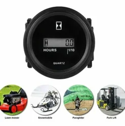 * Guazhunifr Gu.B/Bon Compteur Horaire Rond Lcd Compteur Horaire Quartz Ac86-230V Pour Chariot Fourche Chariot De Golf Bateau Tracteur Generateur Moteur Tondeuse> Accessoire Pour Tondeuse Et Autoportée