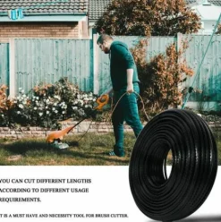 * Happyshopping 3.0Mm 60M Corde De Tonte En Nylon Corde De Tonte Tondeuse Accessoires Professionnels><noscript><img width=