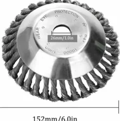 * Happyshopping Tete De Coupe De Brosse De Tondeuse A Gazon, Dissolvant De Rouille De Fil, Tete D'Herbe, Tete De Desherbage, Accessoires De Debroussailleuse De Tondeuse A Gazon, 6 Pouces><noscript><img width=
