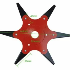 * Happyshopping Tondeuse Agazon Tete De Lame Asix Feuilles Accessoires De Debroussailleuse Lame En Acier Au Manganese En Alliage Tete De Tondeuse Lame De Coupe A6 Feuilles><noscript><img width=