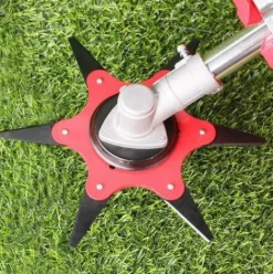 * Happyshopping Tondeuse Agazon Tete De Lame Asix Feuilles Accessoires De Debroussailleuse Lame En Acier Au Manganese En Alliage Tete De Tondeuse Lame De Coupe A6 Feuilles><noscript><img width=