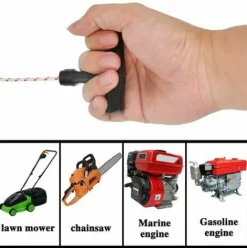 * Heguyey Corde De Demarrage A Rappel 10 Metres,Cordon De Traction Avec Poignee De Demarrage A Rappel 3 Pieces Pour Tondeuse A Gazon Moteur De Debroussailleuse De Bord De Coupe De Tronconneuse><noscript><img width=