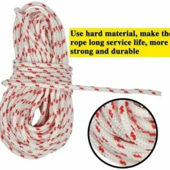 * Hiasdfls Corde De Demarrage A Rappel 10 Metres,Cordon De Traction Avec Poignee De Demarrage A Rappel 3 Pieces Pour Tondeuse A Gazon Moteur De Debroussailleuse De Bord De Coupe De Tronconneuse> Accessoire Pour Tondeuse Et Autoportée