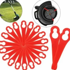 * Hklffja 20 Pcs Lames De Tondeuse Pour Rt250 Jardin Pelouse Tondeuse Accessoires,Lames De Rechange,Couteau En Plastique, Coupe-Bordures Sans Fil> Accessoire Pour Tondeuse Et Autoportée