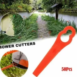 * Hklffja 20 Pcs Lames De Tondeuse Pour Rt250 Jardin Pelouse Tondeuse Accessoires,Lames De Rechange,Couteau En Plastique, Coupe-Bordures Sans Fil><noscript><img width=