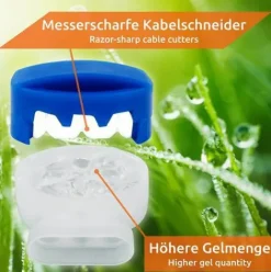 * Hklffja Connecteur De Cable 10X Connecteurs Pour Cable Peripherique, Kit De Reparation Pour Cables De Tondeuse Robot, Serre-Cable, Pour Raccorder Les Extremites De Cabl><noscript><img width=