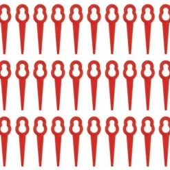 * Hklffja Lames De Tondeuse A Gazon 100 Pieces Lames De Tondeuse En Plastique Accessoires De Jardin Lames De Coupe Lames De Rechange Pour Tondeuse A Gazon Lame De Coupe-Herbe Outils (Rouge)> Accessoire Pour Tondeuse Et Autoportée