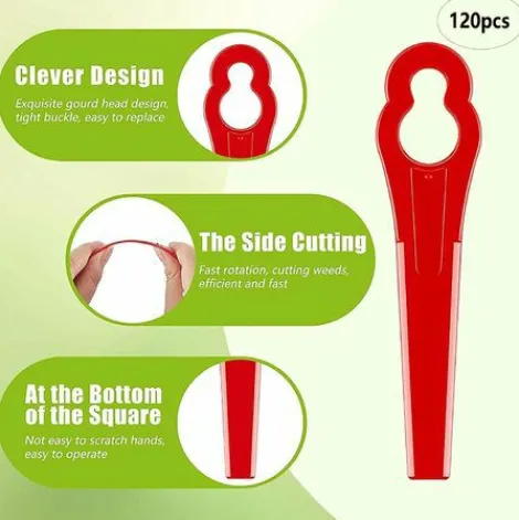 * Hklffja 120Pcs Lames En Plastique De Rechange Pour Coupe Bordure Lame De Tondeuse A Gazon Lames Pour Debroussailleuse Sans Fil Lames De Coupe De Remplacement Pour Jardin Pelouse (Vert)> Accessoire Pour Tondeuse Et Autoportée