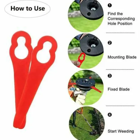 * Hklffja 120Pcs Lames En Plastique De Rechange Pour Coupe Bordure Lame De Tondeuse A Gazon Lames Pour Debroussailleuse Sans Fil Lames De Coupe De Remplacement Pour Jardin Pelouse (Vert)> Accessoire Pour Tondeuse Et Autoportée